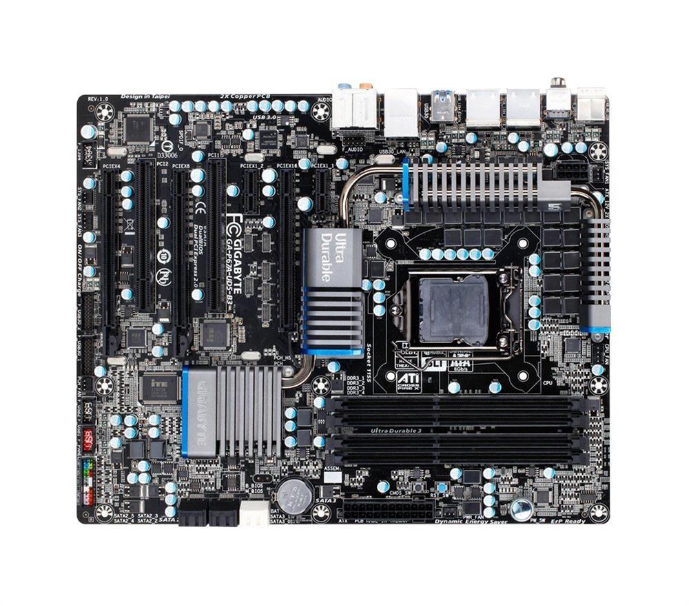 GA-P67A-UD5-B3(rev.1.0) Gigabyte Socket LGA 1155 Intel P67 Express Chipset Core i7 / i5 / i3 / Pentium / Celeron Processors Support DDR3 4x DIMM 2x SATA 6.0Gb/s ATX Motherboard (Refurbished) GA-P67A-UD5-B3 (rev. 1.0)