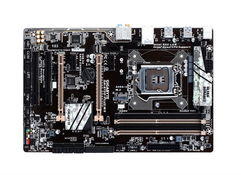 GA-X150-PLUSWS(rev.1.0) Gigabyte Socket LGA 1151 Intel C232 Chipset Xeon E3-1200 v5/ E3-1200 v6/ Core Processors/ Pentium / Celeron Processors Support DDR4 4x DIMM 6x SATA 6.0Gb/s ATX Motherboard (Refurbished) GA-X150-PLUS WS (rev. 1.0)