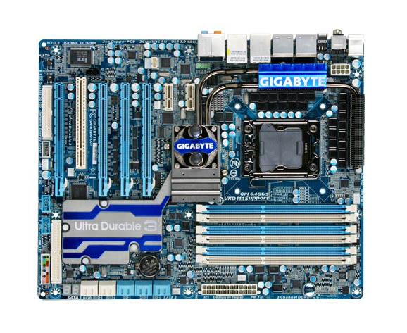 GA-X58A-UD7(rev.2.0) Gigabyte Socket LGA 1366 Intel X58/ ICH10R Chipset Core i7 Processors Support DDR3 6x DIMM 6x SATA 3.0Gb/s ATX Motherboard (Refurbished) GA-X58A-UD7 (rev. 2.0)
