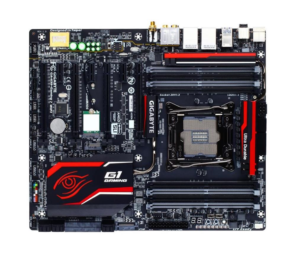 GA-X99-Gaming7WIFI Gigabyte Socket LGA 2011-3 Intel X99 Express Chipset Xeon E5-1600/ E5-2600/ E5-4600 v3/v4 Core i7 Processors Support DDR4 8x DIMM 10x SATA Extended ATX Motherboard (Refurbished) GA-X99-Gaming 7 WIFI