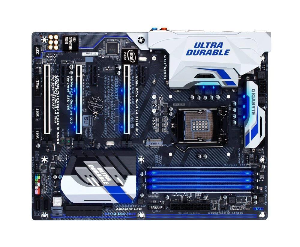 GA-Z170X-UD3 Ultra (rev. 1.0) Gigabyte Socket LGA 1151 Intel Z170 Express Chipset 7th/6th Generation Core i7 / i5/ i3 / Pentium / Celeron Processors Support DDR4 4x DIMM 6x SATA 6.0Gb/s ATX Motherboard  (Refurbished)