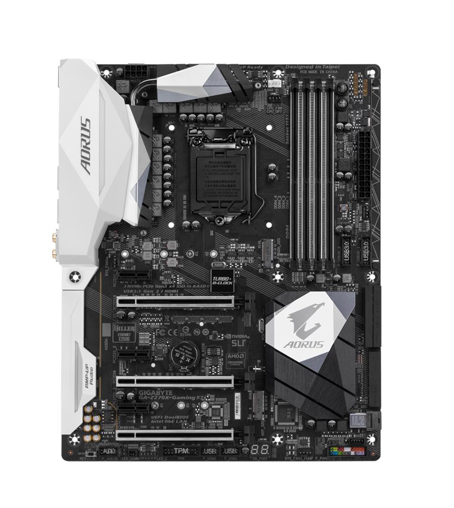 GA-Z270X-Gaming K7 (rev. 1.0) Gigabyte Socket LGA 1151 Intel Z270 Express Chipset 7th/6th Generation Core i7 / i5 / i3 / Pentium / Celeron Processors Support DDR4 4x DIMM 6x SATA 6.0Gb/s ATX Motherboard (Refurbished)