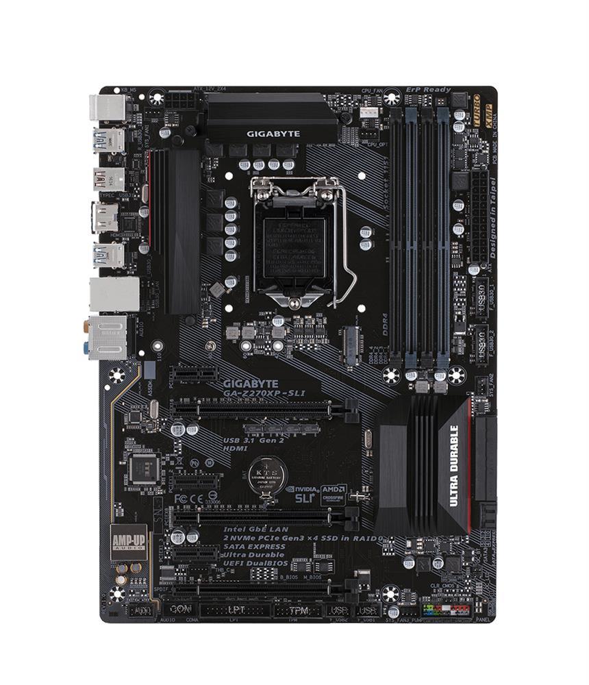 GA-Z270XP-SLI(rev.1.0) Gigabyte Socket LGA 1151 Intel Z270 Express Chipset 7th/6th Generation Core i7 / i5 / i3 / Pentium / Celeron Processors Support DDR4 4x DIMM 6x SATA 6.0Gb/s ATX Motherboard (Refurbished) GA-Z270XP-SLI (rev. 1.0)