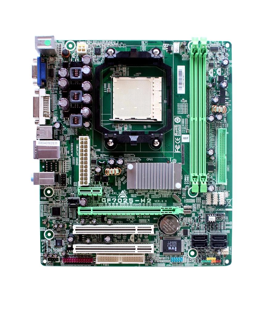 GF7025M2 Biostar Socket AM2 Nvidia GeForce 7025/ nForce 630a Chipset AMD Athlon X2 Dual-Core/ AMD Athlon 64 X2 Dual-Core/ AMD Athlon 64 FX/ AMD Athlon 64/ AMD Sempron Processors Support DDR2 2x DIMM 4x SATA2 3.0Gb/s Micro-ATX Motherboard (Refurbished)