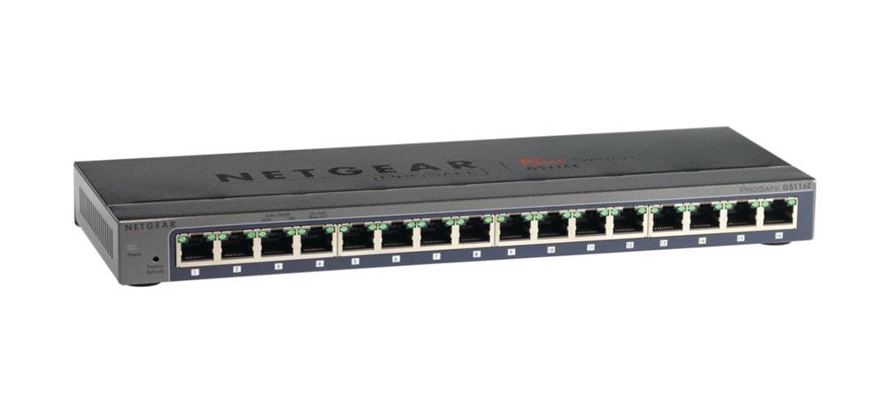 GS116E-100NAS NetGear ProSafe Plus 16-Ports 10/100/1000Mbps Gigabit Ethernet Switch (Refurbished)