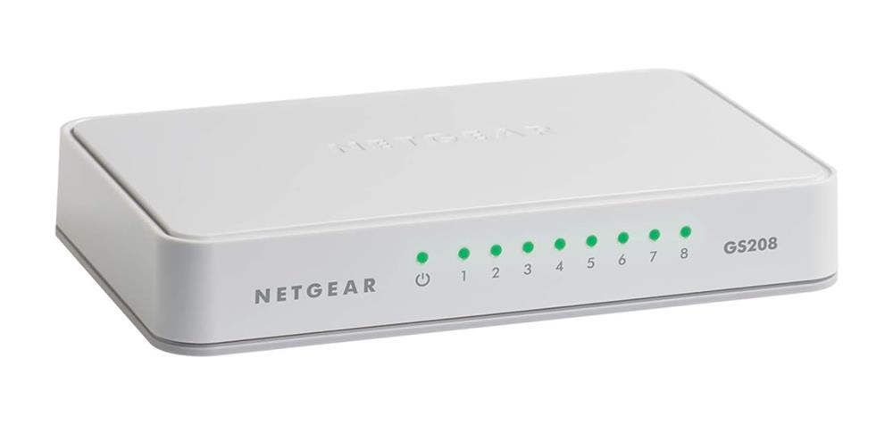 GS208-100PAS NetGear 8-Ports Gigabit Switch (Refurbished)