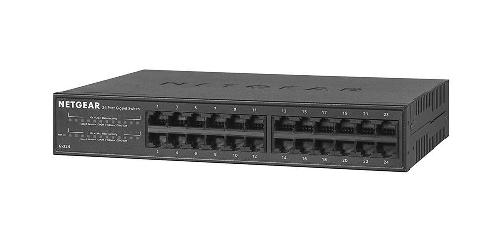 GS324-100NAS NetGear 24-Ports Gigabit Ethernet Unmanaged Switch (Refurbished)