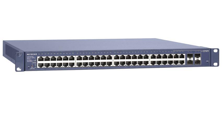 GS748TP100NAS NetGear ProSafe 48-Ports 10/100/1000Mbps Gigabit Ethernet Smart PoE Switch (Refurbished)