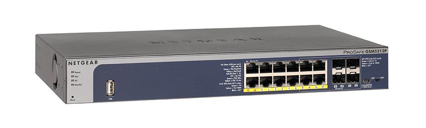 GSM5212-100NES NetGear Network Prosafe M4100-d12g Managed Switch (Refurbished)