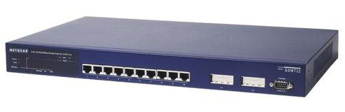 GSM712 NetGear 12-Ports 10/100/1000Mbps RJ45 Managed Gigabit Switch (Refurbished)