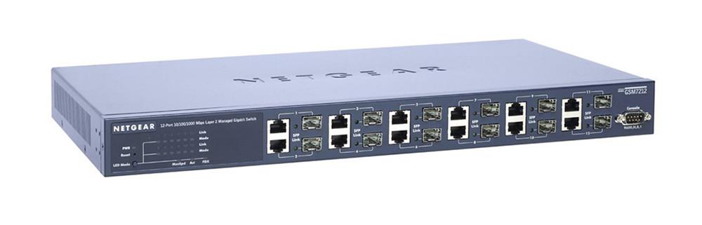 GSM7212 NetGear ProSafe 12-Ports 10/100/1000Mbps Layer 2 Managed Gigabit Ethernet Switch (Refurbished)