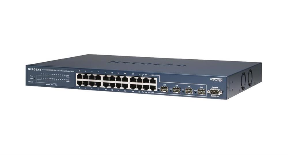 GSM7224NA NetGear ProSafe 24-Ports 10/100/1000Mbps Layer 2 Managed Gigabit Ethernet Switch (Refurbished)