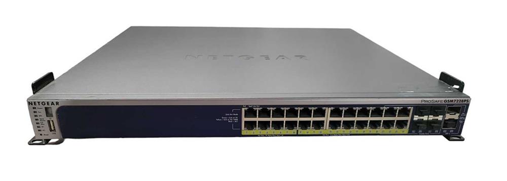 GSM7228PS-100NAS NetGear ProSafe 24-Ports Gigabit PoE Layer 2 Managed Switch (Refurbished)