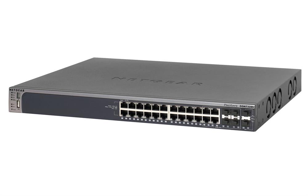 GSM7328S NetGear ProSafe 24-Ports 10/100/1000Mbps Stackable Gigabit Layer 3 Managed Switch (Refurbished)