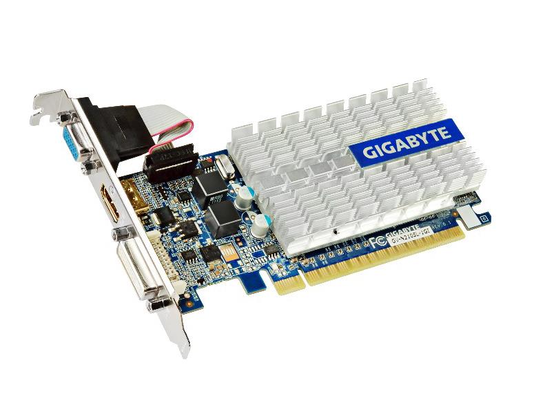 GV-N210SL-1GI Gigabyte Nvidia GeForce210 1GB DDR3 SDRAM PCI Express 2.0 Video Graphics Card