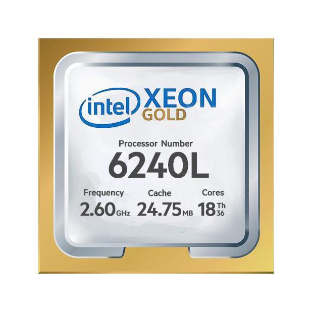 Gold 6240L Intel Xeon Gold 18-Core 2.60GHz 24.75MB Cache Socket FCLGA3647 Processor