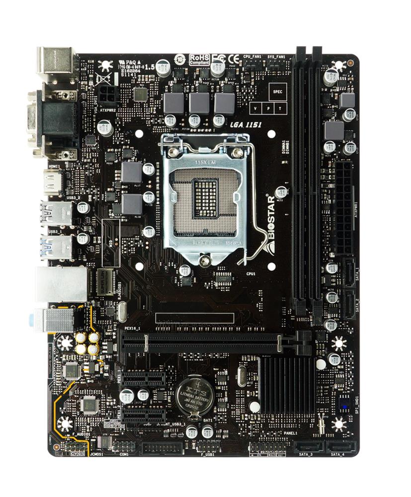 H310MHDPRO Biostar Socket LGA 1151 Intel H310 Chipset 8th Generation Core i7 / i5 / i3 / Pentium Processors Support DDR4 2x DIMM 4x SATA3 6.0Gb/s Micro-ATX Motherboard (Refurbished) H310MHD PRO