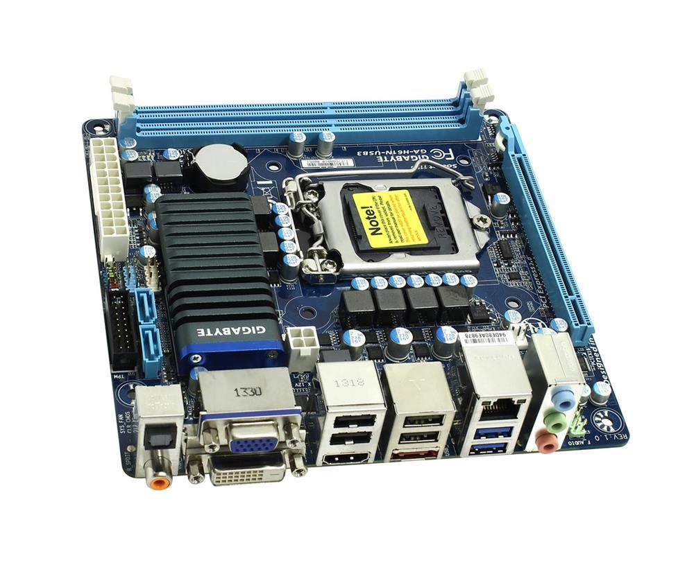 H61N-USB3 Gigabyte GA-H61N-USB3 Socket LGA 1155 Intel H61 Chipset Intel Core i7 / i5 / i3 / Pentium / Celeron Processors Support DDR3 2x DIMM 2x SATA 3.0Gb/s Mini-ITX Motherboard (Refurbished)