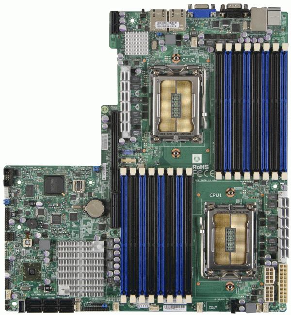 H8DGU-F SuperMicro Dual Socket G34 AMD SR5670 + SP5100 Chipset AMD Opteron 6000 Series Processors Support DDR3 16x DIMM 6x SATA2 3.0Gb/s Proprietary Server Motherboard (Refurbished)