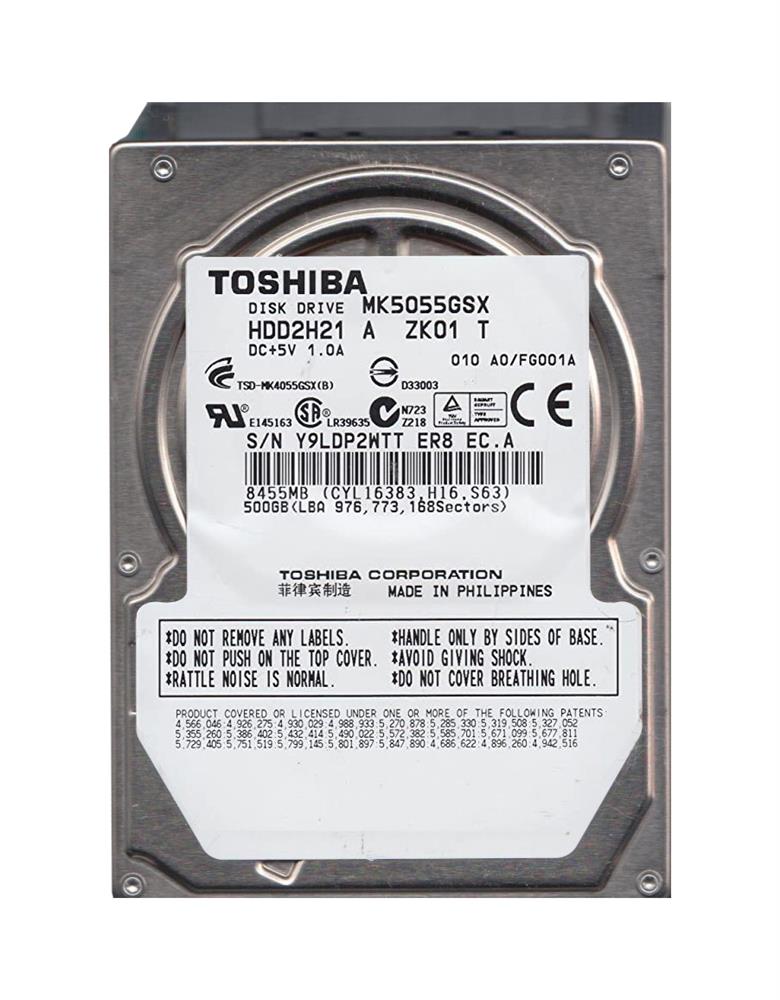 HDD2H21 Toshiba 500GB SATA 3.0 Gbps Hard Drive
