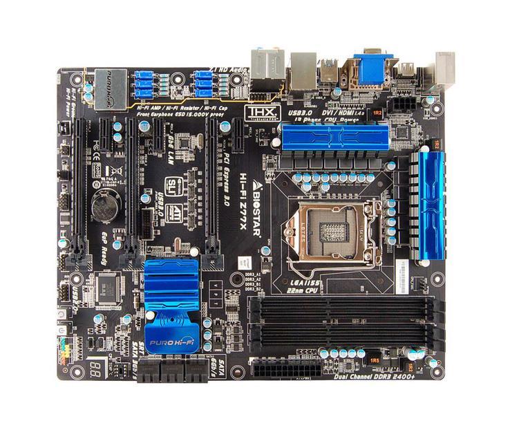 HIFIZ77X Biostar Hi Fi Z77x LGA1155 Intel Z77 DDR3 Crossfirex Sli SATA3 Usb3 0 A GBe Atx Motherboard (Refurbished)
