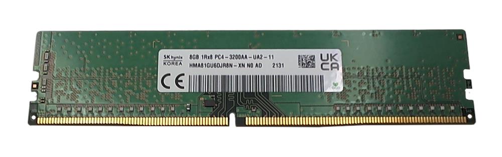 HMA81GU6DJR8N-XN Hynix 8GB PC4-25600 DDR4-3200MHz non-ECC Unbuffered CL22 288-Pin DIMM 1.2V Single Rank Memory Module