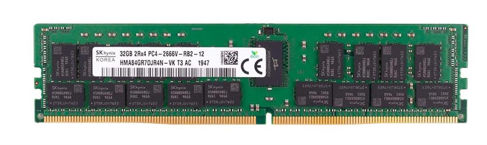 HMA84GR7DJR4N-VKT3 Hynix 32GB PC4-21300 DDR4-2666MHz Registered ECC CL19 288-Pin DIMM 1.2V Dual Rank Memory Module