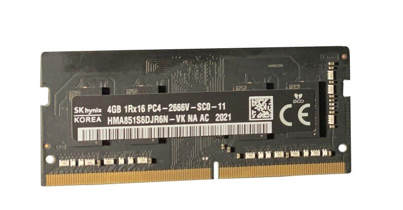 HMA851S6DJR6N-VKNA Hynix 4GB PC4-21300 DDR4-2666MHz non-ECC Unbuffered CL19 260-Pin SoDimm 1.2V Single Rank Memory Module
