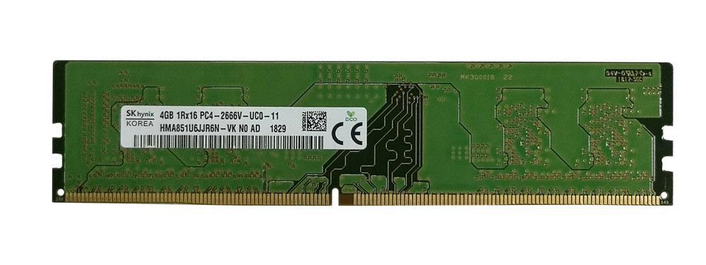 HMA851U6JJR6N-VKN0 Hynix 4GB PC4-21300 DDR4-2666MHz non-ECC Unbuffered CL19 288-Pin DIMM 1.2V Single Rank Memory Module