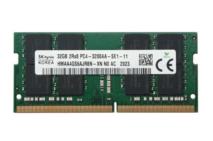 HMAA4GS6AJR8N-XN Hynix 32GB PC4-25600 DDR4-3200MHz non-ECC Unbuffered 260-Pin SoDimm 1.2V Dual Rank Memory Module