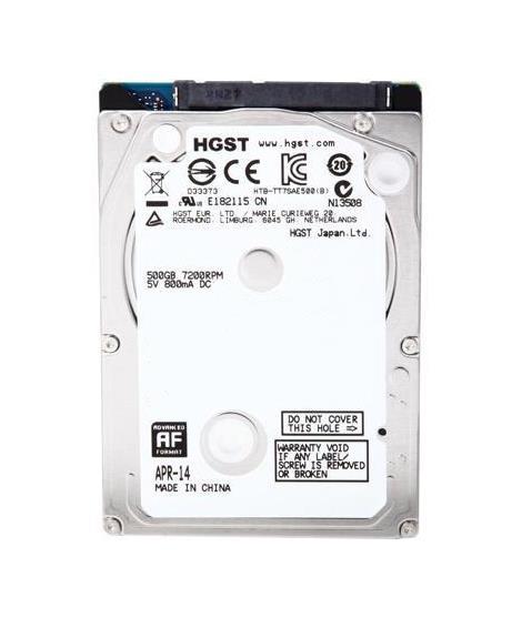 HTE725050A9A364 HGST Hitachi Travelstar 7K500 500GB 7200RPM SATA 3Gbps 16MB Cache 2.5-inch Internal Hard Drive