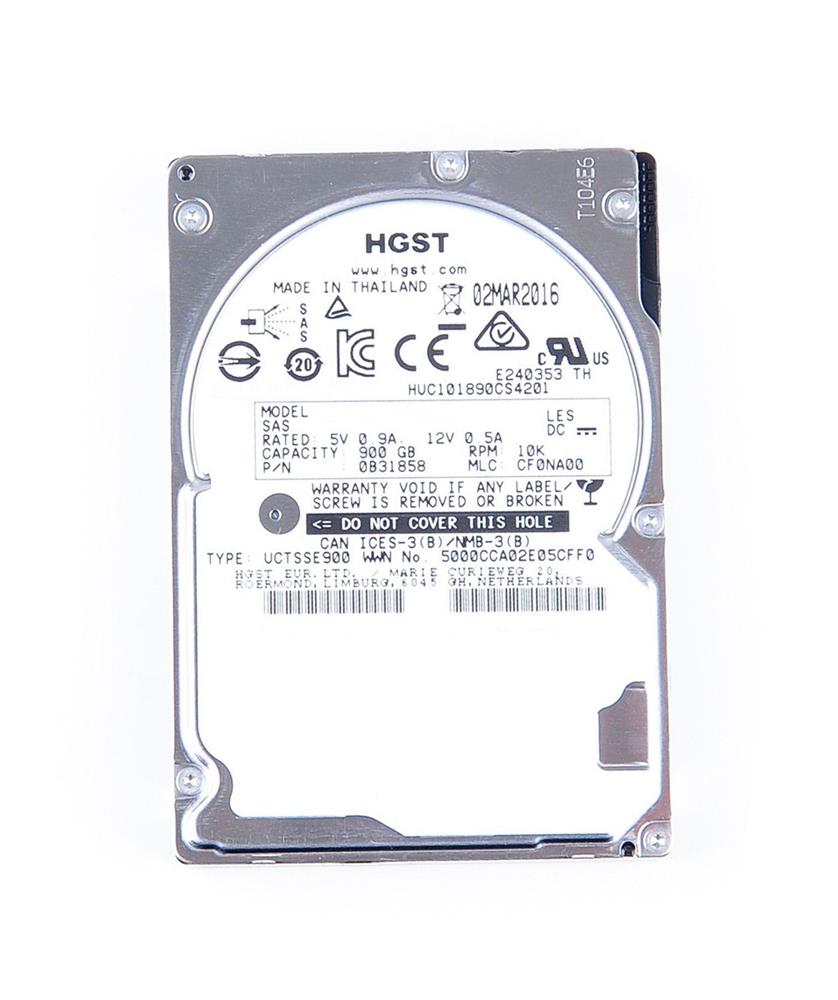 HUC101890CS4201 HGST Hitachi Ultrastar C10K1800 900GB 10000RPM SAS 12Gbps 128MB Cache (TCG SED / 512e) 2.5-inch Internal Hard Drive