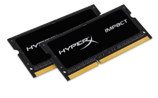HX318LS10IBK2/16 Kingston HyperX Impact Black 16GB Kit (2 X 8GB) PC3-14900 DDR3-1866MHz non-ECC Unbuffered CL10 204-Pin SoDimm 1.35V Low Voltage Memory