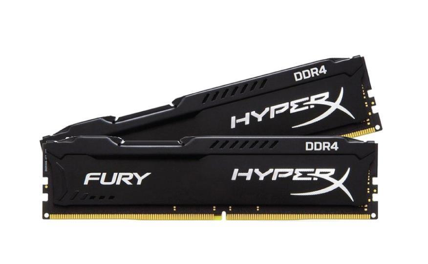 HX430C15FB3K2/8 Kingston HyperX FURY Black 8GB Kit (2 X 4GB) PC4-24000 DDR4-3000MHz non-ECC Unbuffered CL15 288-Pin DIMM 1.35V Memory
