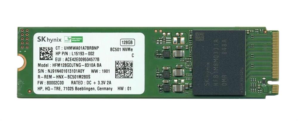 HFM128GDJTNG-8310A Hynix BC501 Series 128GB TLC PCI Express 3.0 NVMe M.2 2280 Internal Solid State Drive (SSD)