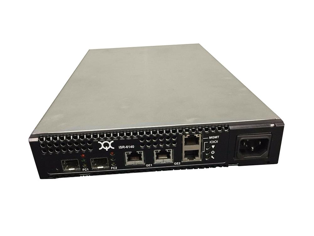 ISR6140-CK QLogic 2x1Gb/s IP Ports 2x2Gb/s Fibre Channel Ports 512 iSCSI Initiators 2 Management Ports with 2 SFPs and 1 Power Cord with Serial/Cat5 Cable Adapter Storage Router