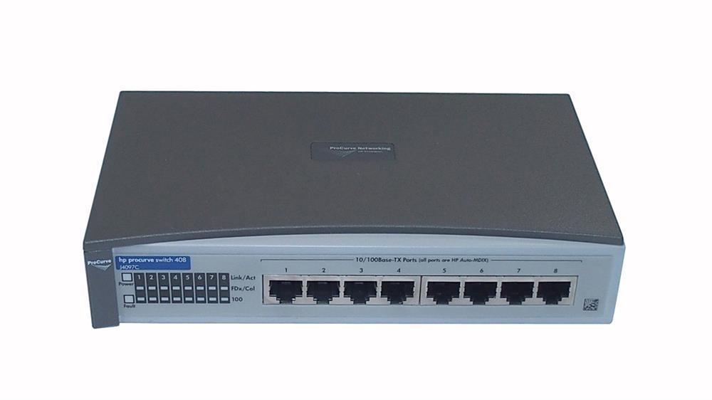 J4097C#ABB HP ProCurve Switch 408 8-Ports 10Base-T 100Base-TX RJ-45 Fast Ethernet (Refurbished)