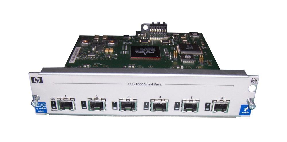 J4863-61001 HP ProCurve 6-Ports 100/1000Base-T RJ-45 Auto-sensing Ethernet Switch Module