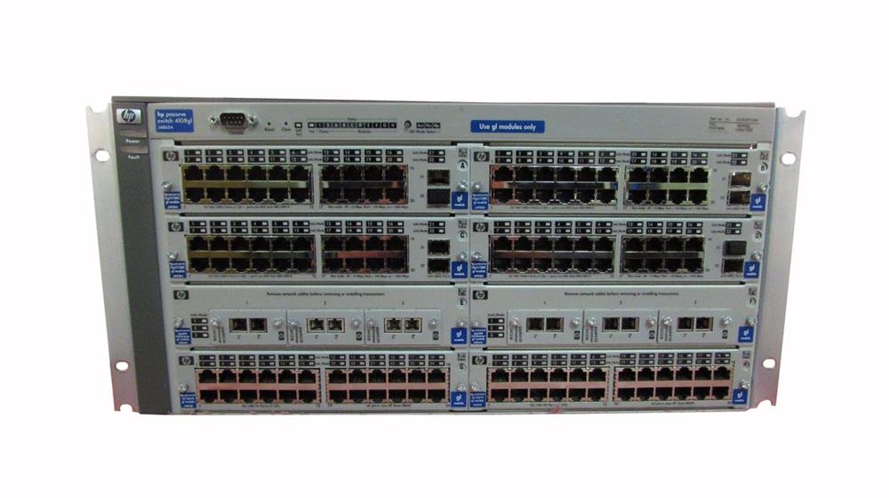 J4865A HP ProCurve 4108GL Networking Ethernet Switch 8-Slot Chassis with 1 Power Supply Module (Refurbished)