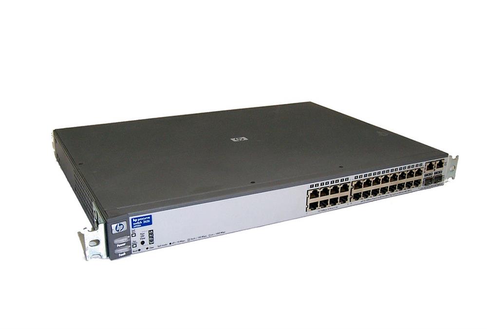 J4900AZ HP ProCurve 2626 24-Ports Fast EN 10Base-T 100Base-TX 1U Rack-Mountable Stackable Switch with 2x 10/100/1000Base-T/SFP (mini-GBIC) Ports (Refu (Refurbished)
