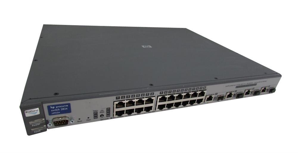 J4903AR#ABB HP ProCurve Switch 2824 24-Ports EN Fast EN GigaBit Ethernet Managed + 4 x Mini-GBIC (empty) (Refurbished)