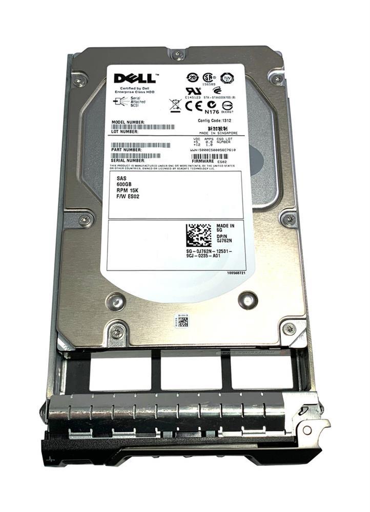 J762N-R Dell 600GB 15000RPM SAS 6Gbps 16MB Cache 3.5-inch Internal Hard Drive