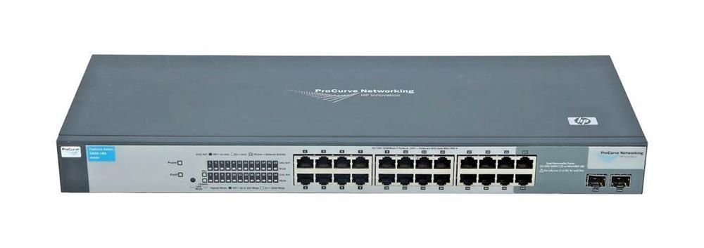 J9028AR HP ProCurve 1800-24G Managed Ethernet Switch 24 x 10/100/1000Base-T LAN 2 x SFP (Mini-GBIC) (Refurbished)