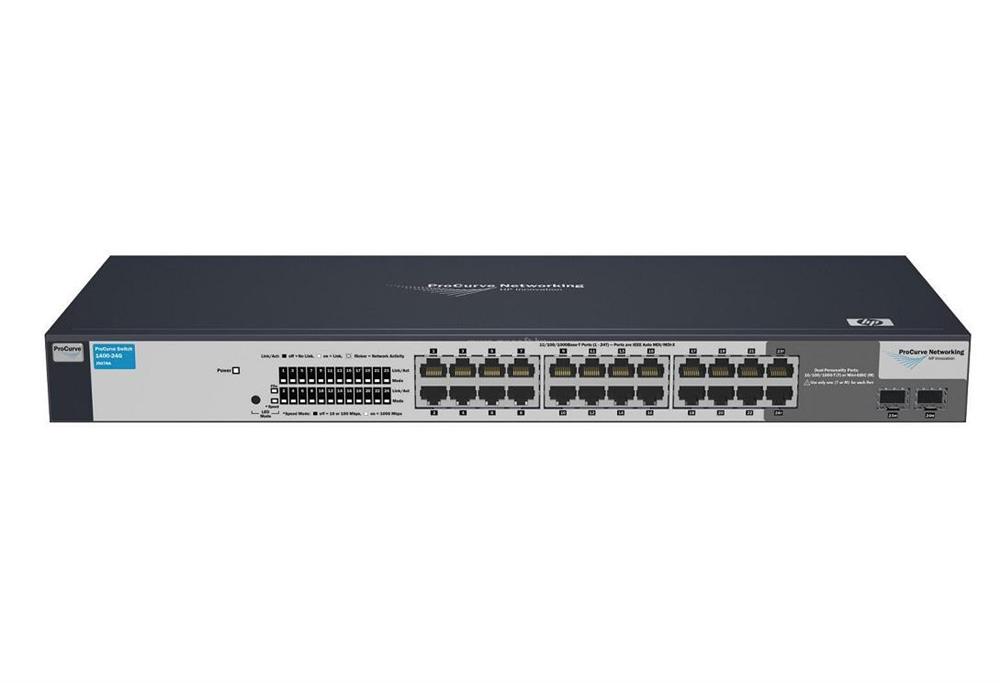 J9078AR HP Procurve 1400-24G Unmanaged Gigabit Ethernet Switch 24 x 10/100/1000Base-T LAN 2 x SFP (Mini-GBIC) (Refurbished)