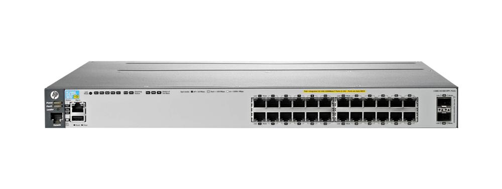 J9575A HP 3800-24G-2SFP+ 24-Ports layer-4 Managed Stackable Gigabit Ethernet Switch (Refurbished)