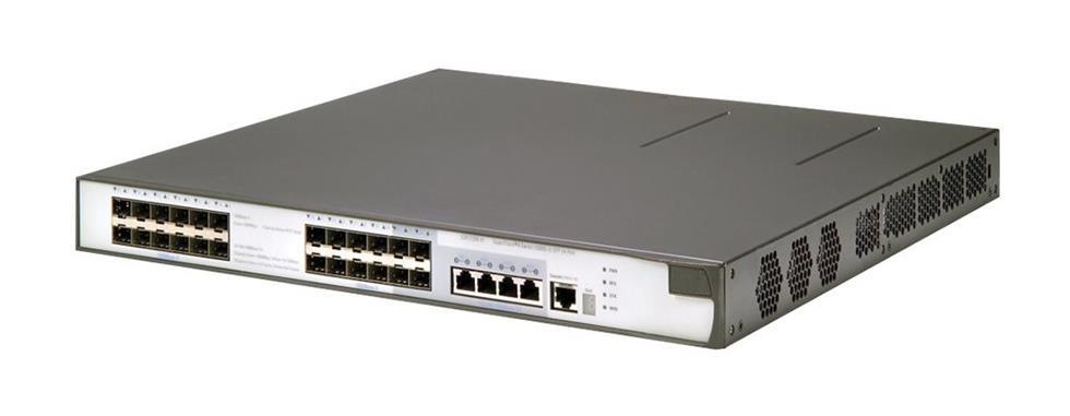 JE101A HP E5500-24 28-Ports Stackable Layer-3 Fast Ethernet Switch 24 x 10/100Base-TX 4 x SFP (mini-GBIC) (Refurbished)