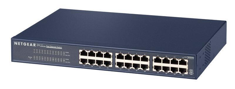 JFS524-100EUS NetGear ProSafe Plus 24-Ports 10/100Mbps RJ45 Fast Ethernet Rackmount Switch (Refurbished)