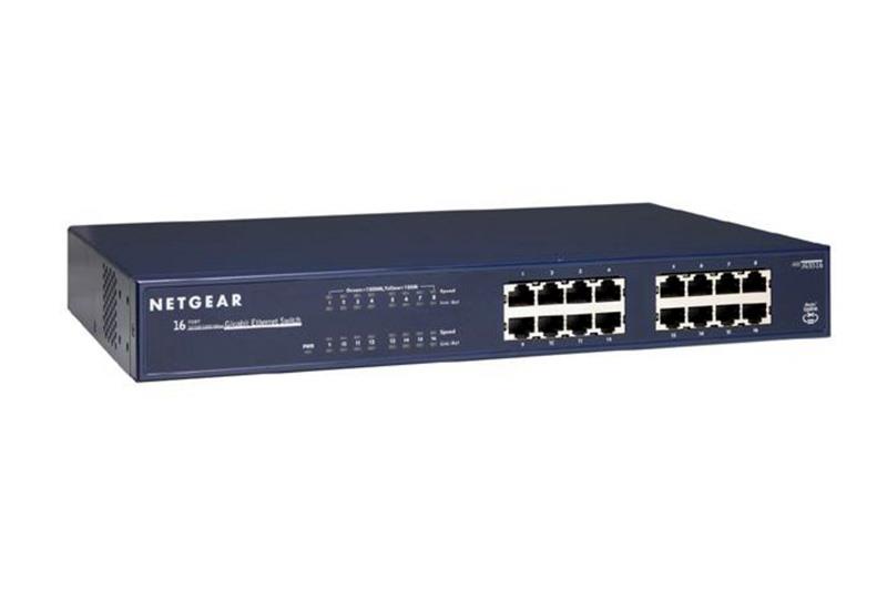 JGS516 NetGear ProSafe 16-Ports 10/100/1000Mbps RJ45 Gigabit Unmanaged Rackmount Switch (Refurbished)
