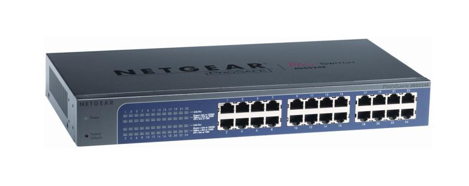 JGS524E-200NAS NetGear Prosafe Plus 24 Port Gigabit Switch (Refurbished)