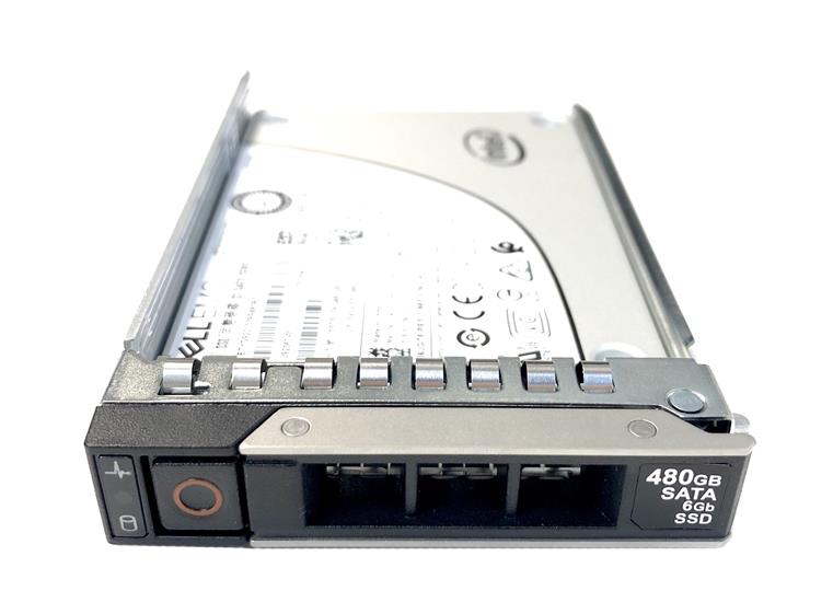 JK6RF Dell 480GB MLC SATA 6Gbps Read Intensive 2.5-inch Internal Solid State Drive (SSD) with 3.5-inch Hybrid Carrier